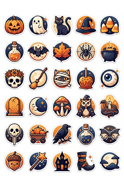 Store 30 Pieces Cute Mysterious Autumn Sticker Set - for Laptop, Notebook, Ph...