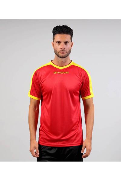 Givova Tricou sport unisex Revolution, Rosu / Galben