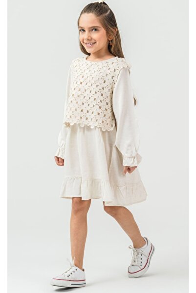RAPAPA Girl's Embroidered Flounce Bohemian Dress4302-007