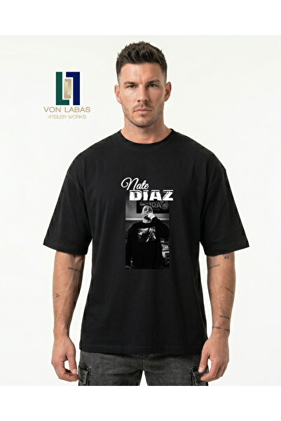 Grafftee Clothing Ανδρικό μαύρο μπλουζάκι μεγάλου μεγέθους με σχέδιο από τον ...