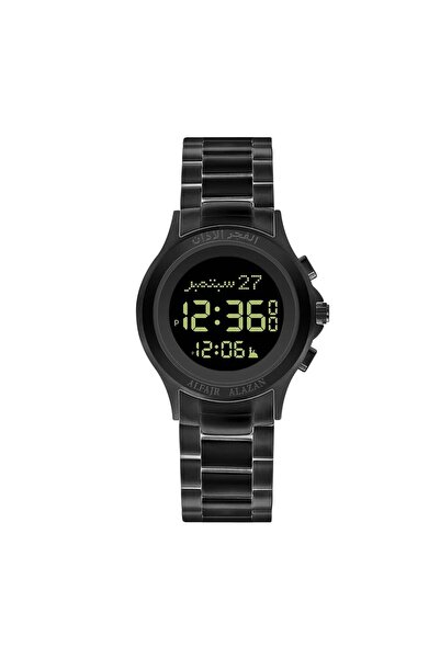 ALFAJR ALAZAN Original Al-Fajr Islamic Azan Watch Black Color with Prayer Tim...