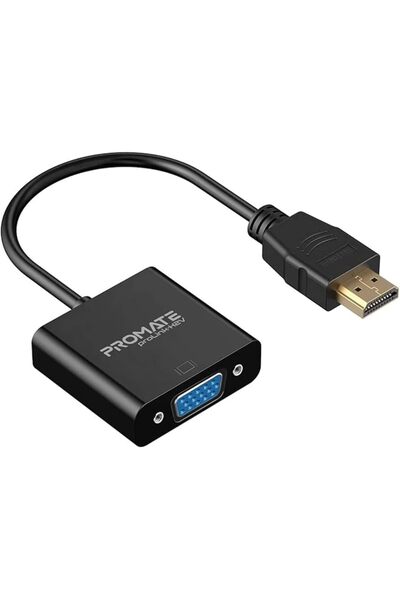 Promate كابل محول HDMI إلى VGA بدقة 1080 بكسل ذكر إلى أنثى لأجهزة الكمبيوتر، ...
