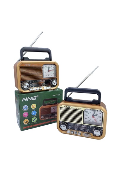 Premio Nostaljik Radyo NS7113 Nostaljik Teyp Saatli Buetooth-Usb-Sd-Fm