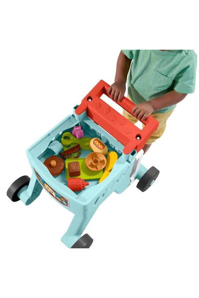 FISHER PRICE Eğlen ve Öğren 4’ü 1 Arada Alışveriş Sepeti Yürüteç JLM95
