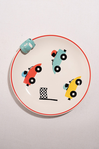 Paşabahçe Racing Car Seramik Pasta Tabağı