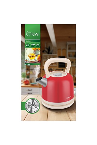 AKILLIELMA KİWİ SU ISITICI KETTLE KIRMIZI 2.2 LT 1800W KK-3340R 4259