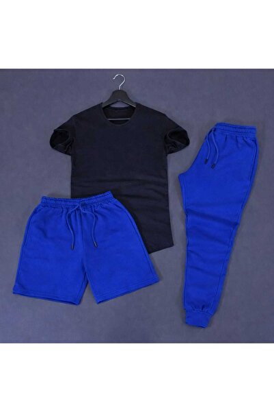 PAVRO Unisex Oversize Σετ Σορτς Με Μπλούζα και Σορτς, Άνετο Σετ 3 τεμαχίων με...