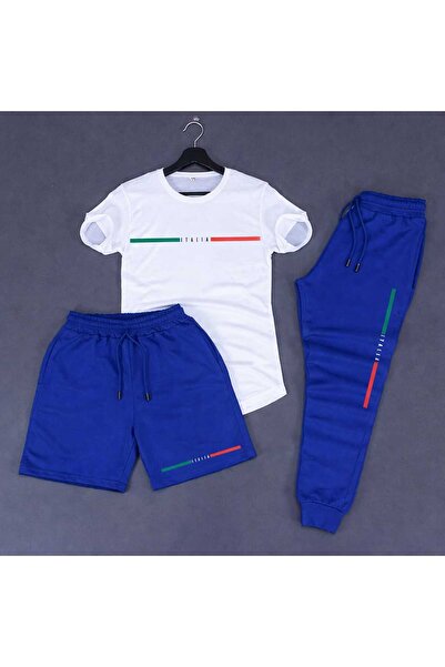 PAVRO Unisex Oversize Σετ Σορτς Με Μπλούζα και Σορτς, Άνετο Σετ 3 τεμαχίων με...