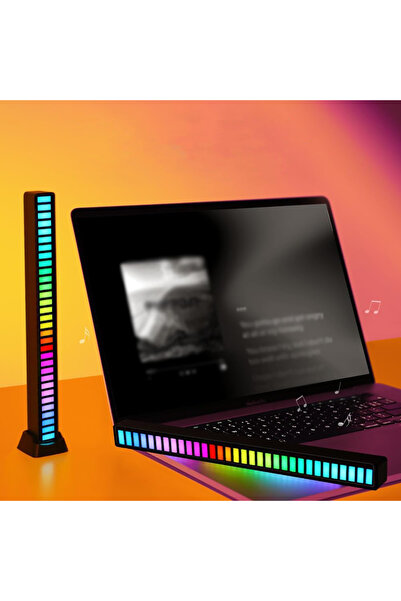 AYACO RGB LED Ambiyans Işığı Sese Duyarlı TV Arkası ve Araç İçi Müzik Işık Çu...