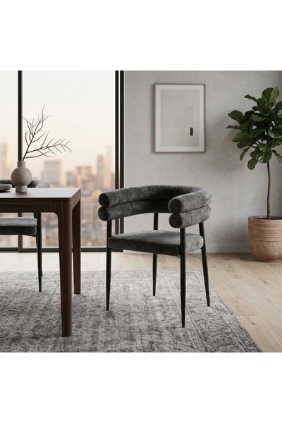DEC4 Luxury Boucle Chair with Modern Design and Distinctive Color