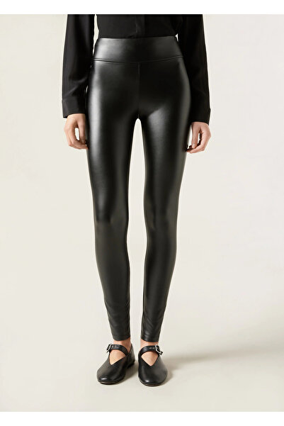 Calzedonia Θερμικό παντελόνι με δερμάτινη όψη