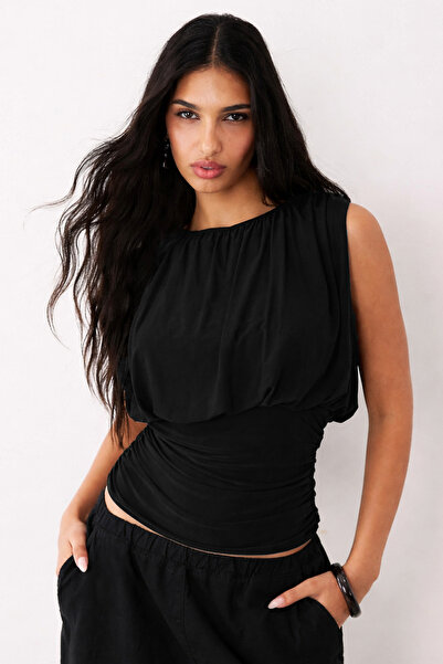 Edela Γυναικεία μπλούζα με κορδόνι στη μέση και ντραπέ σχέδιο Sandy 9441