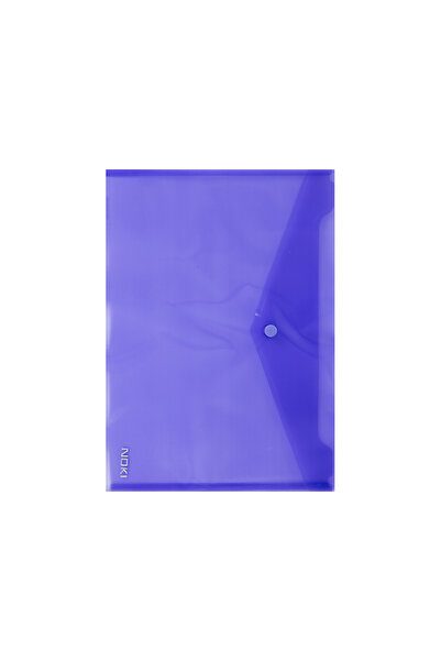 Noki A4 Snap Fastener File Envelope Purple (Pack of 12 3101)