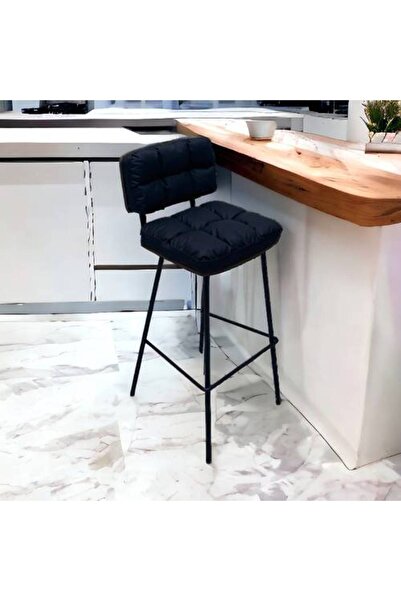 Al Saadah Home كرسي بار أسود 125 × 45 × 45 سم