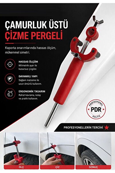 STAR PDR Boyasız Göçük Düzeltme Set Kaporta Çamurluk Üstü Çizme Pergeli