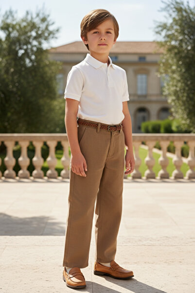 ASL GOLF CLUB Αγορίστικο λινό παντελόνι βαμβακερό καλοκαιρινό καθημερινό άνετο