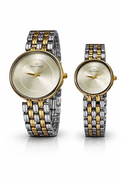 SHADOW ROYAL FORCE ELARA DUO Couple Watches Gold & Silver , Minimal Dial, Qua...