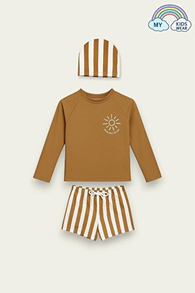 My Kids Wear Μαγιό για αγόρια με μακρυμάνικο αντηλιακό κορδόνι