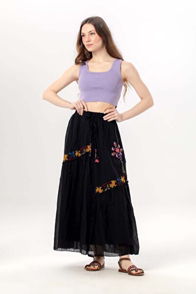 Eliş Şile Bezi Nihal Bağlamalı Vual με ελαστική μέση, αυθεντική μονή τσέπη, κ...