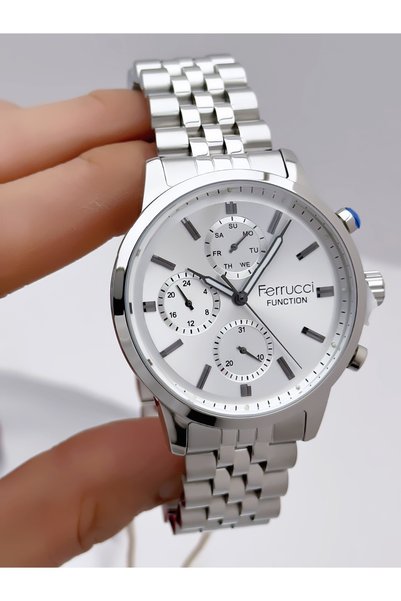 Ferrucci Men's Wristwatch with Steel Cord Function 3 Atm Waterproof with 2 Years Warranty+Bracelet as a Gift