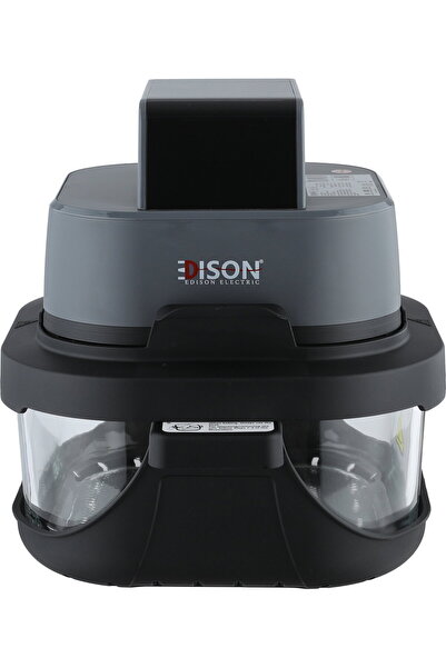 Edison Crunchy Air Fryer, 1500W, 4/1.5L, 4 Programs, Glass Bowl, Digital Scre...