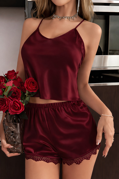B'YOU life Σετ Νυχτικό με Τιράντες και Σατέν Σορτς Visatin (ΚΩΔΙΚΟΣ 1132)