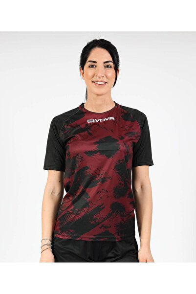 Givova Unisex Art sports t-shirt, Burgundy / Black