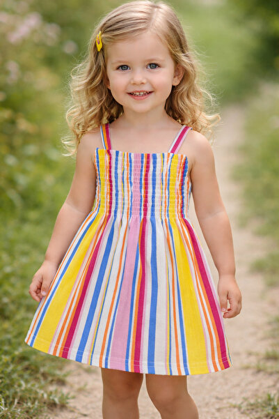 SANTRALBEBE Κοριτσίστικο ριγέ φόρεμα