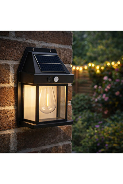 SERSIMO Ηλιακό φωτιστικό LED με αισθητήρα κίνησης και σούρουπου, 50 LED, 500 ...