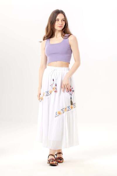 Eliş Şile Bezi Nihal Bağlamalı Vual με ελαστική μέση, αυθεντική καλοκαιρινή μ...