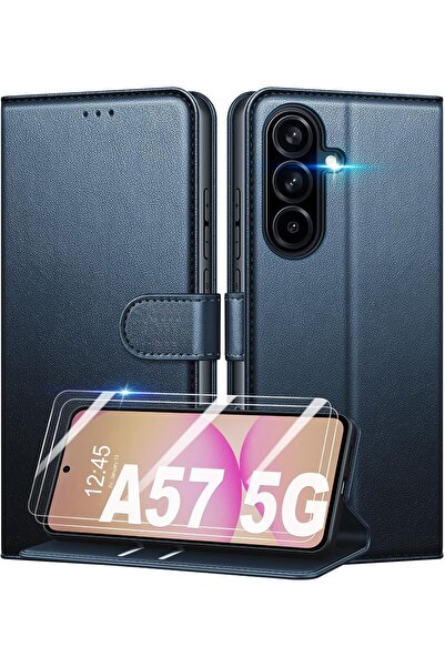 Rivor Samsung Galaxy A57 Uyumlu Kılıf Kamera Korumalı Kapaklı Kartlıklı Cüzda...