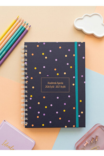 Lizy 2026-2027 Spiralli Akademik Planlayıcı Ajanda 17X24 cm Tasarım-12