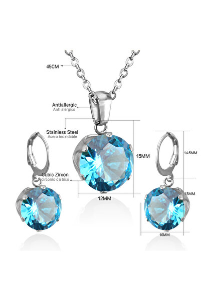 Choice SE23180DS Simple серьги Cubic Zirconia Pendant Necklace earrings Set K...