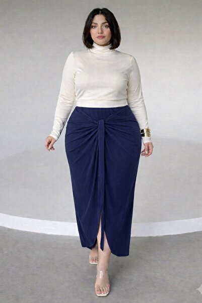 CNG MODA Φούστα μεγάλου μεγέθους με δέσιμο σε σχέδιο πεταλούδας Sandy