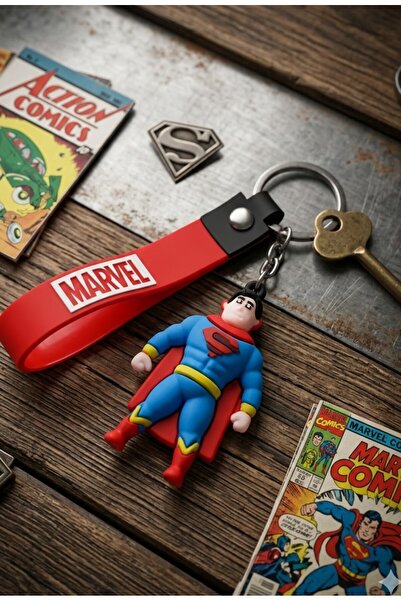 Superman Figürlü Tasarım Sevilen Anahtarlık