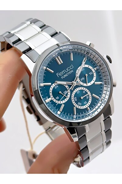 Ferrucci Men's Wristwatch with Steel Cord Function 3 Atm Waterproof with 2 Ye...