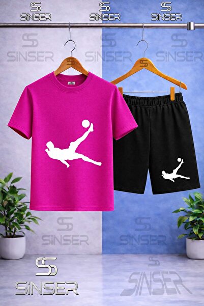 SS SİNSER Children's Rovasata Adam Byz Printed Crew Neck T-Shirt - Shorts Set