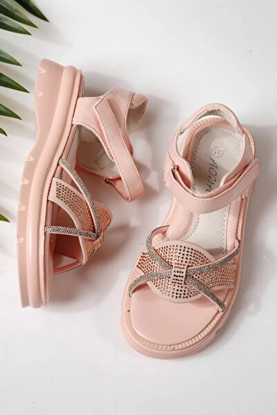 Zaira Ροζ παιδικά σανδάλια από οικολογικό δέρμα Αλθέα # 24954 - 36