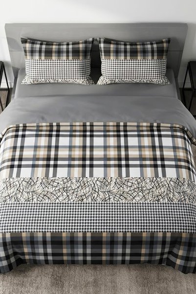 CAQQA Veloura Double Cotton Duvet Cover Set with Elastic Sheets