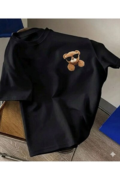 LELVANİ Μπλουζάκι Unisex με στάμπα αρκούδας με γυαλιά