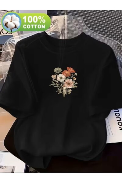 yombaa Μπλουζάκι με στάμπα. Κοντομάνικο καλοκαιρινό & ανοιξιάτικο casual τοπ,...