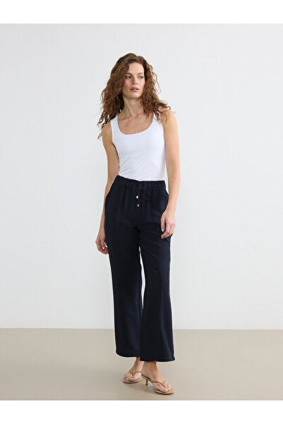LC Waikiki Pantaloni de damă cu talie elastică și picior larg