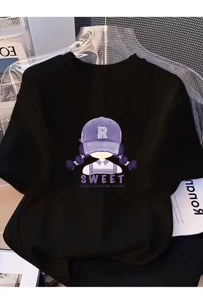 H&GHAMLEGİYİM Μπλουζάκι με στάμπα. Κοντομάνικο καλοκαιρινό & ανοιξιάτικο casu...