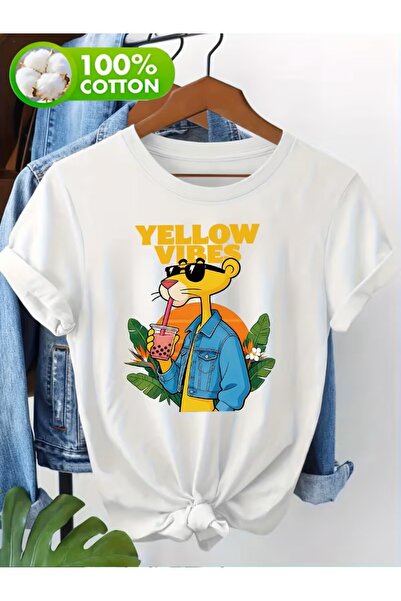 yombaa Μπλουζάκι με στάμπα. Κοντομάνικο καλοκαιρινό & ανοιξιάτικο casual τοπ,...