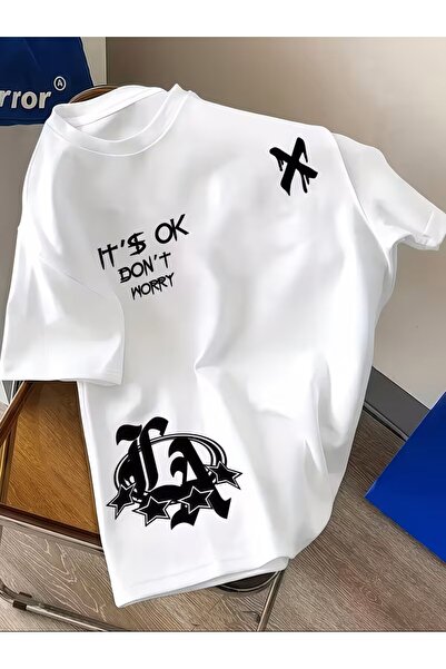 H&GHAMLEGİYİM Μπλουζάκι με στάμπα. Κοντομάνικο καλοκαιρινό & ανοιξιάτικο casu...