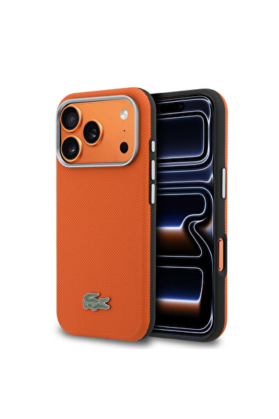 Lacoste Полуобвиващ калъф от пике тип  "петит " с MagSafe за iPhone 17 Pro, о...