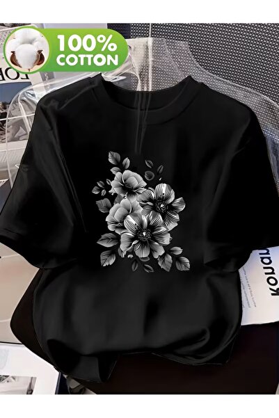 H&GHAMLEGİYİM Μπλουζάκι με στάμπα. Κοντομάνικο καλοκαιρινό & ανοιξιάτικο casu...