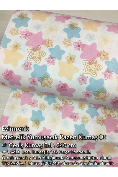 Renk Tekstil Desenli Pazen Yumuşacık Pamuk Metrelik Kumaş - Bebek - Nevresim ...