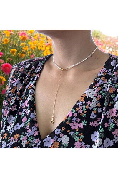 Ezera Κομψή ασημένια αλυσίδα με ακανόνιστα καλλιεργημένα μαργαριτάρια, αλυσίδ...