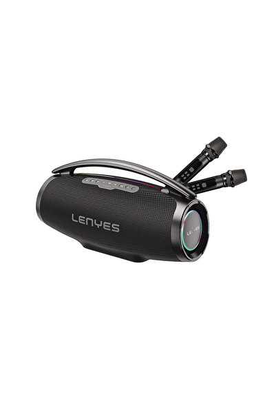 Lenyes Boost X Serisi RGB Işıklı Çift Mikrofonlu Taşınabilir Bluetooth Hoparl...